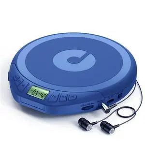 Portable CD Player with Earphones,Personal CD Discman Player | for Home Car with Anti-Skip Shockproof Protection, Small CD Player with LCD Display for Music Lovers Portable CD Player with Earphones,Personal CD Discman Player | for Home Car with Anti-Skip Shockproof Protection, Small CD Player with LCD Display for Music Lovers