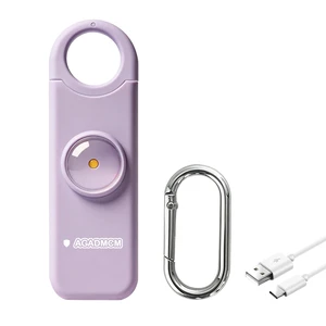 Rechargeable Personal Safety Alarm for Women 130dB Loud Siren & Strobe Light & Low Battery Notice, Emergency Keychain Alarm for Self Defense (Lavender Purple) Rechargeable Personal Safety Alarm for Women 130dB Loud Siren & Strobe Light & Low Battery Notice, Emergency Keychain Alarm for Self Defense (Lavender Purple)
