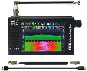Portable SDR DSP Radio Receiver 4.3 Touchscreen, 100KHz-149MHz, Full Band Shortwave, FM MW SSB CW HAM, 192kHz Spectrum, Waterfall Display, CNC Aluminum Alloy Case, Rechargeable Battery Portable SDR DSP Radio Receiver 4.3 Touchscreen, 100KHz-149MHz, Full Band Shortwave, FM MW SSB CW HAM, 192kHz Spectrum, Waterfall Display, CNC Aluminum Alloy Case, Rechargeable Battery