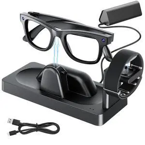 Charging Dock for Meta RayBan Display&Neural Band Smart Glasses Accessories | 3-in-1 Dock, One-stop Charging. Smart chip + Fast charging. Dual-Color LED Status. Contact Charging. Drop & Charge Charging Dock for Meta RayBan Display&Neural Band Smart Glasses Accessories | 3-in-1 Dock, One-stop Charging. Smart chip + Fast charging. Dual-Color LED Status. Contact Charging. Drop & Charge