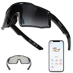 AI Smart Glasses with Open-Ear Audio, Grey | Bluetooth Sunglasses, Polarized UV400, Hands-Free Calls, Real-Time Translation, 133-Language, IP65 Waterproof,Cycling Running AI Smart Glasses with Open-Ear Audio, Grey | Bluetooth Sunglasses, Polarized UV400, Hands-Free Calls, Real-Time Translation, 133-Language, IP65 Waterproof,Cycling Running