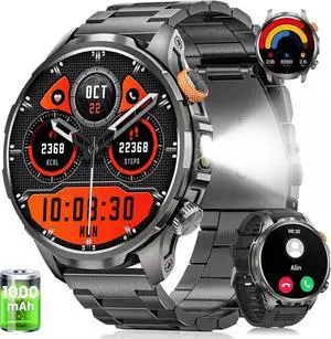 Military Smart Watches for Men (Answer/Make Calls), 1.91''Smart Watch with Blood Pressure/Heart Rate/Sleep/100+ Sport Modes, Fitness Tracker for Android and iPhone, Waterproof Watches for Men(Black) Military Smart Watches for Men (Answer/Make Calls), 1.91''Smart Watch with Blood Pressure/Heart Rate/Sleep/100+ Sport Modes, Fitness Tracker for Android and iPhone, Waterproof Watches for Men(Black)