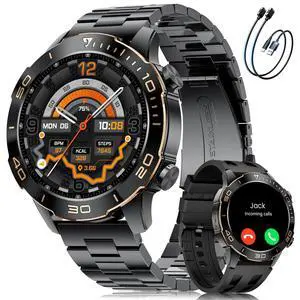 Smart Watches for Men Luxury for Android iPhone/50 Day Battery,Fitness Watch with Heart Rate/Blood Pressure/Sleep Monitor,Men's Smartwatch Amoled Display,100+ Sport Modes,IP68 Waterproof,Black, 40mm Smart Watches for Men Luxury for Android iPhone/50 Day Battery,Fitness Watch with Heart Rate/Blood Pressure/Sleep Monitor,Men's Smartwatch Amoled Display,100+ Sport Modes,IP68 Waterproof,Black, 40mm