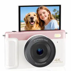 4K Digital Camera Vlogging Camera for Travel Point and Shoot | 75MP Photo Resolution, 4K 30FPS Video, 3-Inch Flip IPS Screen, 2500mAh Battery, 32GB Card Bundle 4K Digital Camera Vlogging Camera for Travel Point and Shoot | 75MP Photo Resolution, 4K 30FPS Video, 3-Inch Flip IPS Screen, 2500mAh Battery, 32GB Card Bundle