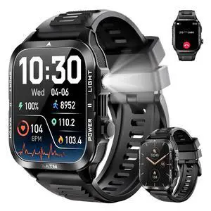 Smart Watch for Men (Answer/Make Call) 1.96IN Waterproof SmartWatches with Flashlight 30+ Days Extra Long Battery Life 24/7 Fitness Tracker for 100+ Sport - Gift for Friend and Family Smart Watch for Men (Answer/Make Call) 1.96IN Waterproof SmartWatches with Flashlight 30+ Days Extra Long Battery Life 24/7 Fitness Tracker for 100+ Sport - Gift for Friend and Family
