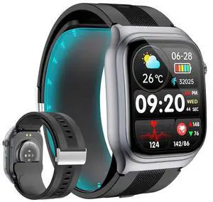 Blood Pressure Smart Watch Air Pump Air Bag, Voice Broadcast, Data Sharing, 2.06" AMOLED Fitness Tracker, 24/7 Heart Rate/Blood Oxygen/Sleep/Body Temperature,SOS,Black Blood Pressure Smart Watch Air Pump Air Bag, Voice Broadcast, Data Sharing, 2.06" AMOLED Fitness Tracker, 24/7 Heart Rate/Blood Oxygen/Sleep/Body Temperature,SOS,Black