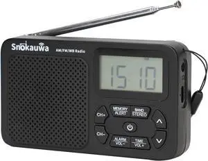 AM FM Radio, Portable Emergency Weather NOAA Radio, Small Digital Radio with Dual Mode Storage, Digital Tuner, Sleep Timer, Wall Plug and Battery Powered (Grey) AM FM Radio, Portable Emergency Weather NOAA Radio, Small Digital Radio with Dual Mode Storage, Digital Tuner, Sleep Timer, Wall Plug and Battery Powered (Grey)