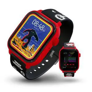 Space Invaders Retro Gaming Smart Watch, Selective Tech, Red | No Wi-Fi or Bluetooth, Fitness Tracking, Built-in Space Invaders Game, Custom Watch Faces, Classic Arcade Sound, IP67 Rating Space Invaders Retro Gaming Smart Watch, Selective Tech, Red | No Wi-Fi or Bluetooth, Fitness Tracking, Built-in Space Invaders Game, Custom Watch Faces, Classic Arcade Sound, IP67 Rating