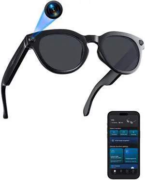 AI Smart Glasses with 8MP Camera, Continuous 12-Min 1200P Video Recording, Real-Time Translation & Voice Assistant, Open-Ear Bluetooth Audio for Vlogging, Travel & Meetings AI Smart Glasses with 8MP Camera, Continuous 12-Min 1200P Video Recording, Real-Time Translation & Voice Assistant, Open-Ear Bluetooth Audio for Vlogging, Travel & Meetings