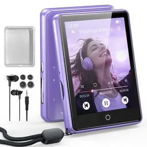 32GB MP3 Player with Bluetooth 5.3 Auto Reconnect, Zinc Alloy Frame | Built-in Speaker & White Noise, 2.8" Touchscreen, 48H Battery, Resume Playback, Supports 128GB microSD Card, Metallic Purple 32GB MP3 Player with Bluetooth 5.3 Auto Reconnect, Zinc Alloy Frame | Built-in Speaker & White Noise, 2.8" Touchscreen, 48H Battery, Resume Playback, Supports 128GB microSD Card, Metallic Purple