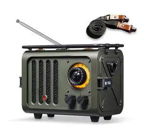 Wild Radiooo Portable Bluetooth Speaker, FM Radio Speaker with Portable Shoulder Strap, Vintage Rugged Wireless Speaker, Metal Outer Case, Loud Stereo Sound, for Home Outdoor Travel Camping Wild Radiooo Portable Bluetooth Speaker, FM Radio Speaker with Portable Shoulder Strap, Vintage Rugged Wireless Speaker, Metal Outer Case, Loud Stereo Sound, for Home Outdoor Travel Camping