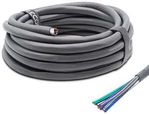 20-Feet 9-Conductor Speaker Cable 18AWG Pure OFC Easy Peel Jacket | Ultra-Flex 4-Channel Speaker Wire and Remote Wire 20-Feet 9-Conductor Speaker Cable 18AWG Pure OFC Easy Peel Jacket | Ultra-Flex 4-Channel Speaker Wire and Remote Wire