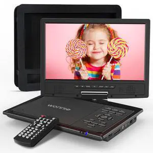 12.5" Portable DVD Player Car Headrest Video Player with 10.5" Swivel Screen, 5-Hours Rechargeable Battery, Car Headrest Holder, Dual Speakers, Support USB/SD Card/Sync TV, All Regions 12.5" Portable DVD Player Car Headrest Video Player with 10.5" Swivel Screen, 5-Hours Rechargeable Battery, Car Headrest Holder, Dual Speakers, Support USB/SD Card/Sync TV, All Regions