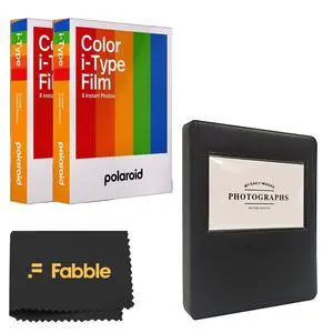 Color Instant Film for i-Type - Double Pack (16 Sheets) + Black Album for Film Color Instant Film for i-Type - Double Pack (16 Sheets) + Black Album for Film