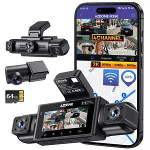 Front Rear Dash Cam 4K+1080P WiFi6 App Free 64GB Card | 4K front + 1080P rear recording. WiFi 6 app, voice control, ADAS, G-sensor, 24H parking monitor. Free 64GB card included Front Rear Dash Cam 4K+1080P WiFi6 App Free 64GB Card | 4K front + 1080P rear recording. WiFi 6 app, voice control, ADAS, G-sensor, 24H parking monitor. Free 64GB card included