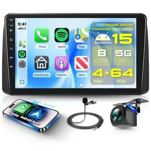 8 Core 4G+64G for Dodge Grand Caravan Car Radio 2011-2020 Chrysler Town & Country 2011-2016 with 5G WiFi DSP Wireless Carplay Android Auto, 9" 1280P Touch Screen Car Stereo BT 5.0 SWC 8 Core 4G+64G for Dodge Grand Caravan Car Radio 2011-2020 Chrysler Town & Country 2011-2016 with 5G WiFi DSP Wireless Carplay Android Auto, 9" 1280P Touch Screen Car Stereo BT 5.0 SWC