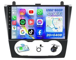 4 + 64GB ROM Car Radio Stereo for Nissan Altima 2007-2012: Upgrade 5G-WiFi | 9" 1280*800 Touch Screen Head Unit Wireless Carplay Android Auto Bluetooth GPS RDS FM Mirror Link Backup Camera (Manual AC) 4 + 64GB ROM Car Radio Stereo for Nissan Altima 2007-2012: Upgrade 5G-WiFi | 9" 1280*800 Touch Screen Head Unit Wireless Carplay Android Auto Bluetooth GPS RDS FM Mirror Link Backup Camera (Manual AC)