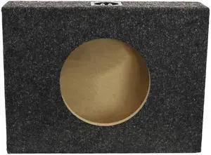 Bbox 10" Single Sealed / Shallow Mount Subwoofer Enclosure Boxes & Enclosures - Pro Audio Tune - Premium Subwoofer Box Improves Audio Quality, Sound & Bass - Nickel Finish Terminals Bbox 10" Single Sealed / Shallow Mount Subwoofer Enclosure Boxes & Enclosures - Pro Audio Tune - Premium Subwoofer Box Improves Audio Quality, Sound & Bass - Nickel Finish Terminals