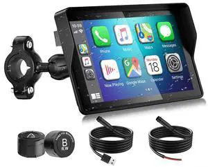 2026 GPS Carplay 5 inch for Motorcycle with TPMS, Wireless CarPlay & Android Auto, GPS Nevigation, Supports Bluetooth, Siri, Google Assistant, Vioce Control, USB, IP69K HD Waterproof Touchscreen 2026 GPS Carplay 5 inch for Motorcycle with TPMS, Wireless CarPlay & Android Auto, GPS Nevigation, Supports Bluetooth, Siri, Google Assistant, Vioce Control, USB, IP69K HD Waterproof Touchscreen