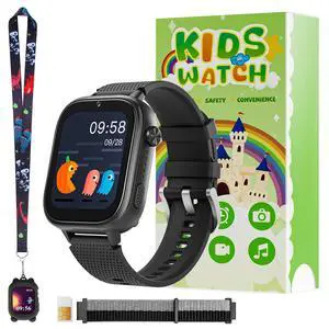 4G Kids Smart Watches Girls Gifts Age 3-12, Smart Watch for Kids with 47 Games, Two-Way Calling Feature, SOS Emergency Call Camera Video Recorder Gift Toys for Girls Ages 5 6 7 8 9 10 (Black) 4G Kids Smart Watches Girls Gifts Age 3-12, Smart Watch for Kids with 47 Games, Two-Way Calling Feature, SOS Emergency Call Camera Video Recorder Gift Toys for Girls Ages 5 6 7 8 9 10 (Black)