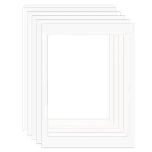 18x24 White Picture Mats for 16x20 Pictures with Core Bevel Cut Frame Mattes - Pack of 5 18x24 White Picture Mats for 16x20 Pictures with Core Bevel Cut Frame Mattes - Pack of 5