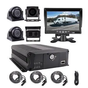 4-CH 1080P Mobile Vehicle Bus CCTV DVR Video Recorder Kit with Night Vision Waterproof Side Front Rear View Car Camera 7 inches IPS Monitor for Truck Van Fleet 4-CH 1080P Mobile Vehicle Bus CCTV DVR Video Recorder Kit with Night Vision Waterproof Side Front Rear View Car Camera 7 inches IPS Monitor for Truck Van Fleet