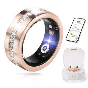 Smart Ring for Women & Men - Health & Fitness Tracker with Heart Rate, Blood Oxygen, Sleep Monitoring, 128 Sports Modes, IP68 Waterproof, Gesture Control, No Subscription Fees (7#) Smart Ring for Women & Men - Health & Fitness Tracker with Heart Rate, Blood Oxygen, Sleep Monitoring, 128 Sports Modes, IP68 Waterproof, Gesture Control, No Subscription Fees (7#)