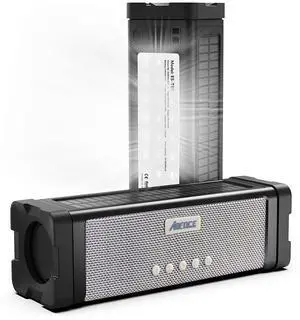 Solar Bluetooth Speaker,IPX7 Waterproof Portable 20W Rich Bass,with 27 LED Lights, 5000mAh Battery,Mic,TF Card,for Outdoor Shower Home-Black Solar Bluetooth Speaker,IPX7 Waterproof Portable 20W Rich Bass,with 27 LED Lights, 5000mAh Battery,Mic,TF Card,for Outdoor Shower Home-Black