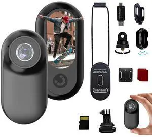 1080P Mini Wearable Body Camera, 26g Lightweight Thumb POV Vlog Camera with 16GB Memory Card, 1.0" Screen & Magnetic Mount for Motorcycle Helmet, Cycling, Pets Travel 1080P Mini Wearable Body Camera, 26g Lightweight Thumb POV Vlog Camera with 16GB Memory Card, 1.0" Screen & Magnetic Mount for Motorcycle Helmet, Cycling, Pets Travel