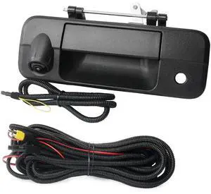 Tailgate Handle Backup Camera Compatible with 2007-2013 Toyota Tundra, Tailgate Latch Door Handle with Rear View Reverse Camera RCA Connector Backup Kit Replaces# 81214, 690900C051, 69090-0C051 Tailgate Handle Backup Camera Compatible with 2007-2013 Toyota Tundra, Tailgate Latch Door Handle with Rear View Reverse Camera RCA Connector Backup Kit Replaces# 81214, 690900C051, 69090-0C051