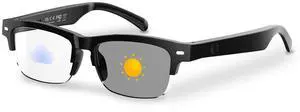 Smart Bluetooth Glasses with Open-Ear Audio & Photochromic Lenses | Bluetooth 5.4 Audio Sunglasses with Voice Assistant, IPX4 Water Resistance, Polarized Lenses for Travel, Work & Driving Smart Bluetooth Glasses with Open-Ear Audio & Photochromic Lenses | Bluetooth 5.4 Audio Sunglasses with Voice Assistant, IPX4 Water Resistance, Polarized Lenses for Travel, Work & Driving