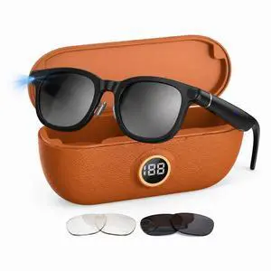 Smart Glasses with AI Voice Assistant & 8MP Camera | Hands-Free Video Recording, Open-Ear Audio, Real-Time Translation, IP54 Sports Sunglasses Smart Glasses with AI Voice Assistant & 8MP Camera | Hands-Free Video Recording, Open-Ear Audio, Real-Time Translation, IP54 Sports Sunglasses