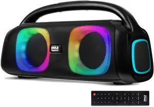 Portable Bluetooth Speaker Boombox with Dual 5 High-Performance Wireless Speakers, 160W Power, Rechargeable Battery, Mic Priority, USB/Micro SD/AUX/FM Radio, LED Ring Light, Outdoor Speaker Portable Bluetooth Speaker Boombox with Dual 5 High-Performance Wireless Speakers, 160W Power, Rechargeable Battery, Mic Priority, USB/Micro SD/AUX/FM Radio, LED Ring Light, Outdoor Speaker