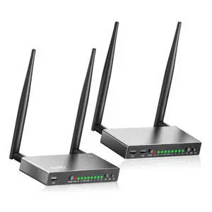 Wireless HDMI Transmitter and Receiver 820FT, Multiple Rx/Tx, 4K Decode 1080P 60Hz, 5.8G, KVM, IR Remote, Loop Out HDMI Extender Casting from Laptop CCTV Cable Box to TV/Projector/Monitor Wireless HDMI Transmitter and Receiver 820FT, Multiple Rx/Tx, 4K Decode 1080P 60Hz, 5.8G, KVM, IR Remote, Loop Out HDMI Extender Casting from Laptop CCTV Cable Box to TV/Projector/Monitor
