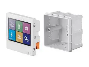 Wall Mount Music Amplifier - 40 Watts, with Touch Screen Bluetooth 4.1, Line Level Aux, FM Radio, and Wireless IR Remote - Commercial Audio Wall Mount Music Amplifier - 40 Watts, with Touch Screen Bluetooth 4.1, Line Level Aux, FM Radio, and Wireless IR Remote - Commercial Audio