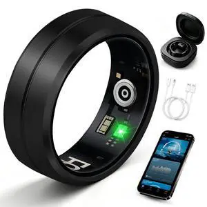 Smart Ring for Women Men, All-New Matte Scratch-Resistant Design, Health & Fitness Tracker for Sleep, Stress & Activity Monitoring, Long Battery Life, Waterproof, No App Fee, Black 7 Smart Ring for Women Men, All-New Matte Scratch-Resistant Design, Health & Fitness Tracker for Sleep, Stress & Activity Monitoring, Long Battery Life, Waterproof, No App Fee, Black 7
