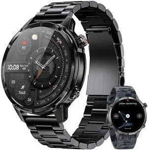 Rugged Smart Watch for Men, Standalone GPS, 1.43" AMOLED, 3 Bands | Altimeter, Compass & Barometer, 5ATM Waterproof, 24H GPS Tracking,15-Day Battery, Bluetooth Calls, For Android & iPhone,Black Rugged Smart Watch for Men, Standalone GPS, 1.43" AMOLED, 3 Bands | Altimeter, Compass & Barometer, 5ATM Waterproof, 24H GPS Tracking,15-Day Battery, Bluetooth Calls, For Android & iPhone,Black