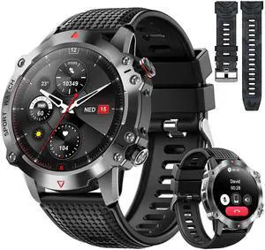 Military Smart Watches for Men, 1.39 HD Screen Fitness Tracker with 100+ Sports, Heart Rate/SpO2/Sleep, Compass, Mens Smart Watch Answer/Make Calls Compatible with Android and iPhone Military Smart Watches for Men, 1.39 HD Screen Fitness Tracker with 100+ Sports, Heart Rate/SpO2/Sleep, Compass, Mens Smart Watch Answer/Make Calls Compatible with Android and iPhone