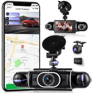 360° Dash Cam Front/Rear/Inside/Side 4-Channel Dash Camera FHD 2K+1080P×3 Car Dash Cam with WiFi, APP Control, 64GB SD Card Included, 8 IR Night Vision, G-Sensor, 24/7 Parking Mode 360° Dash Cam Front/Rear/Inside/Side 4-Channel Dash Camera FHD 2K+1080P×3 Car Dash Cam with WiFi, APP Control, 64GB SD Card Included, 8 IR Night Vision, G-Sensor, 24/7 Parking Mode