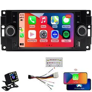QLED Screen Radio for Dodge Ram 1500/2500/3500 2006 2007 2008,Chrysler 300 /300C 2005 2006 2007,Jeep Grand Cherokee 2005 2006 2007,CarPlay Android Auto Ready,Fast Charge,Free Back Camera QLED Screen Radio for Dodge Ram 1500/2500/3500 2006 2007 2008,Chrysler 300 /300C 2005 2006 2007,Jeep Grand Cherokee 2005 2006 2007,CarPlay Android Auto Ready,Fast Charge,Free Back Camera