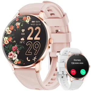 Smart Watches for Women (Android/iPhone), 1.32'' AMOLED Smart Watch with Make/Answer Call, Heart Rate, SpO2, Sleep Monitor, 110+ Sport Modes Fitness Tracker Watch, 2Bands Smart Watches for Women (Android/iPhone), 1.32'' AMOLED Smart Watch with Make/Answer Call, Heart Rate, SpO2, Sleep Monitor, 110+ Sport Modes Fitness Tracker Watch, 2Bands