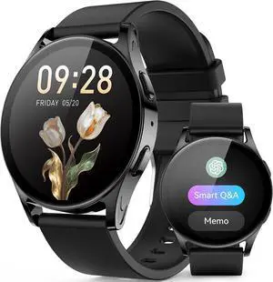 AI Smart Watch for Women Men with GPT, 1.32" AMOLED Fitness Tracker with Heart Rate/Sleep/SpO2 Monitor, Waterproof Smartwatch for Android/iPhone Phones (Black) AI Smart Watch for Women Men with GPT, 1.32" AMOLED Fitness Tracker with Heart Rate/Sleep/SpO2 Monitor, Waterproof Smartwatch for Android/iPhone Phones (Black)