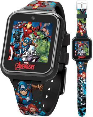 Marvel Avengers Interactive Kids Smartwatch Touchscreen Watch with Games, Camera, Voice Recorder, Step Tracker, Timer & Alarm 10 Watch Faces, USB Rechargeable Fits Wrists 5.5" to 8" Marvel Avengers Interactive Kids Smartwatch Touchscreen Watch with Games, Camera, Voice Recorder, Step Tracker, Timer & Alarm 10 Watch Faces, USB Rechargeable Fits Wrists 5.5" to 8"