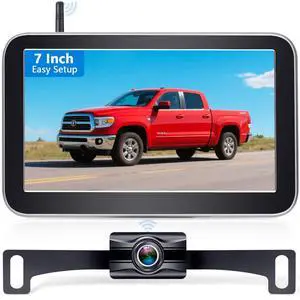 Wireless Backup Camera for Truck, Rear View Camera for Pickup, 7" Monitor | Clear Night Vision, 12-Mins Easy Install for Truck & RV Owners, for Towing Campers, Trailers and 5th Wheels Wireless Backup Camera for Truck, Rear View Camera for Pickup, 7" Monitor | Clear Night Vision, 12-Mins Easy Install for Truck & RV Owners, for Towing Campers, Trailers and 5th Wheels