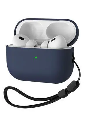 Liquid Silicone Case for AirPods Pro 2, Triple Layer Hybrid Protective Hard Case Shockproof Cover Compatible with AirPods Pro 2nd Generation(Midnight Blue) Liquid Silicone Case for AirPods Pro 2, Triple Layer Hybrid Protective Hard Case Shockproof Cover Compatible with AirPods Pro 2nd Generation(Midnight Blue)
