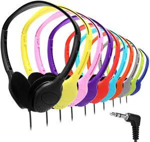 10 Pack Over Ear Wired Headphones Bulk for School Classroom Student, Adjustable Headband with 3.5mm Jack, Lightweight Design Earphones for Classroom Learning and Testing (Multicolor) 10 Pack Over Ear Wired Headphones Bulk for School Classroom Student, Adjustable Headband with 3.5mm Jack, Lightweight Design Earphones for Classroom Learning and Testing (Multicolor)
