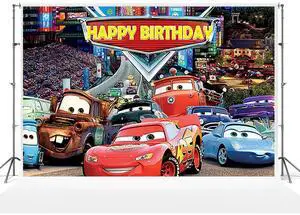 59x38in Car Backdrop for Birthday Party Lightning McQueen Banner Party Supplies Decorations 59x38in Car Backdrop for Birthday Party Lightning McQueen Banner Party Supplies Decorations