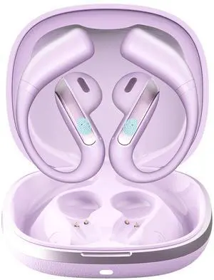 Open Ear Bluetooth 5.3 Earbuds, Wireless Headphones Sport Over Earphones Built-in Mic with Ear Hooks, 58H Playtime Ear Buds Fast Charging, IPX7 Waterproof for Running/WorkoutPurple Open Ear Bluetooth 5.3 Earbuds, Wireless Headphones Sport Over Earphones Built-in Mic with Ear Hooks, 58H Playtime Ear Buds Fast Charging, IPX7 Waterproof for Running/WorkoutPurple