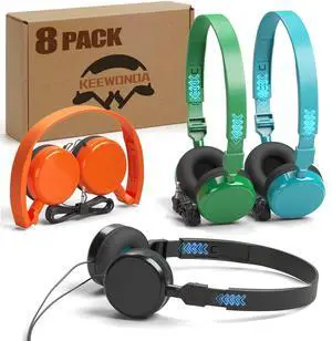 8-Pack Bulk Classroom Headphones 85dB Volume Limited 3.5mm Jack School Headsets for Students Adults 8-Pack Bulk Classroom Headphones 85dB Volume Limited 3.5mm Jack School Headsets for Students Adults