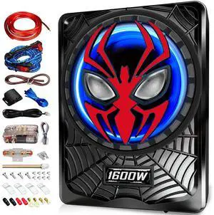 2026 Upgraded 1600W Car Subwoofers, 10" Ultra-Thin Powered Under-Seat Subs with Built-in Amplifier, (LPF/Gain/Bass Boost) RGB Ambient Lights, Independent Bass Knob, High Output Distortion-Free Audio 2026 Upgraded 1600W Car Subwoofers, 10" Ultra-Thin Powered Under-Seat Subs with Built-in Amplifier, (LPF/Gain/Bass Boost) RGB Ambient Lights, Independent Bass Knob, High Output Distortion-Free Audio